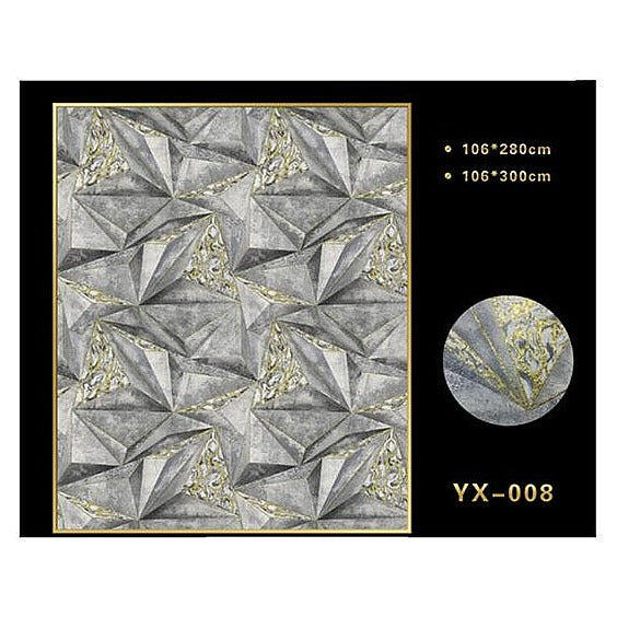 WJ61-082 - PAPEL TAPIZ GEOMÉTRICO GRIS 106*300CM (12/1)