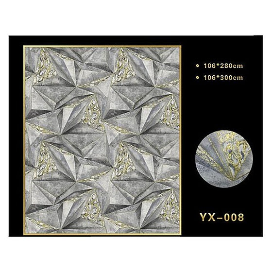 WJ61-082 - PAPEL TAPIZ GEOMÉTRICO GRIS 106*300CM (12/1)