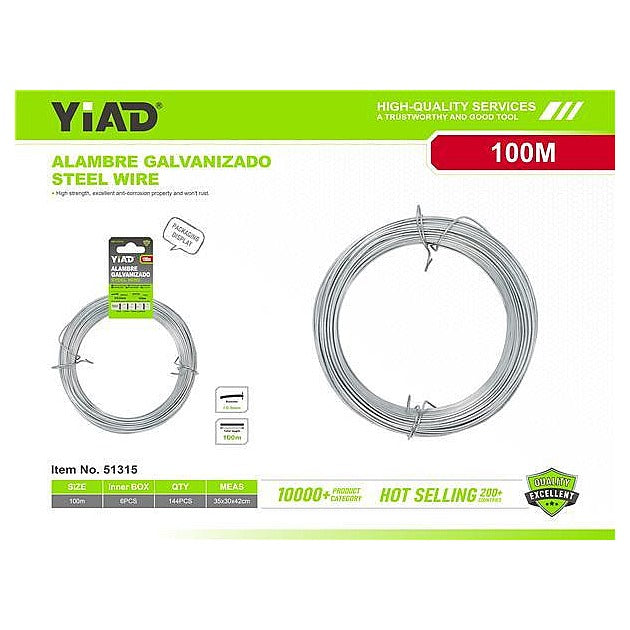51315 - ALAMBRE GALVANIZADO 100M (144/1)