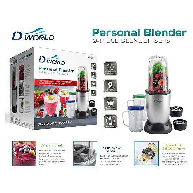 DW-1001 - LICUADORA PERSONAL 9 PIEZAS (12/1)