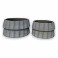GY32222 - MACETAS DECORATIVAS DE CERÁMICA GRIS (12/1)