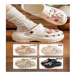 JJ54436 - SANDALIAS TIPO CROCS CON FLORES (48/1)