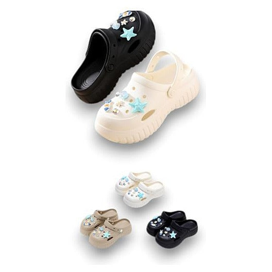 JJ54425 - SANDALIAS TIPO CROCS CON ADORNOS (48/1)