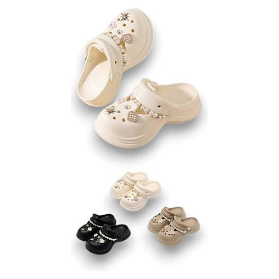 JJ54426 - SANDALIAS TIPO CROCS CON ADORNOS (48/1)