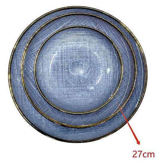 H-HBP28 - PLATO DECORATIVO AZUL 27 CM (18/1)