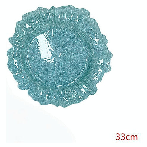 H-HBP22 - PLATO DECORATIVO DE VIDRIO 33 CM (50/1)
