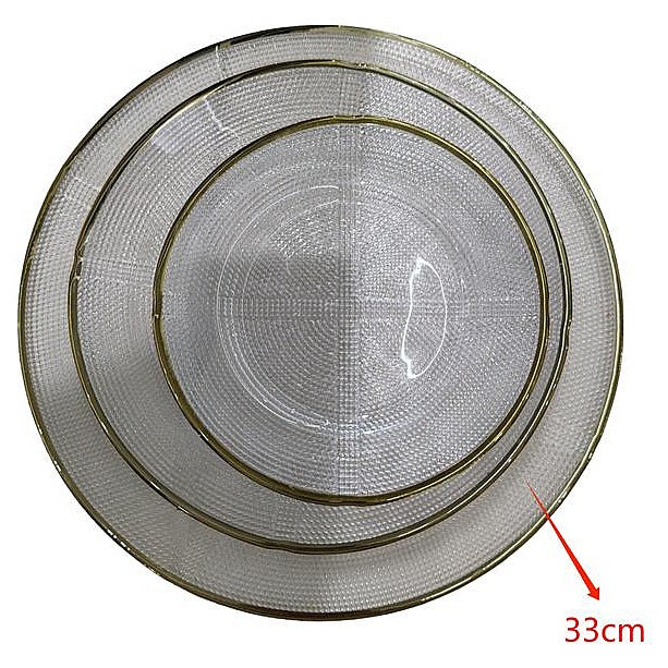 H-HBP35 - PLATO DE VIDRIO DECORATIVO 33 CM (12/1)