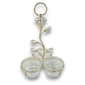 GY32585 - CANDELABRO DE CRISTAL Y METAL DORADO (12/1)