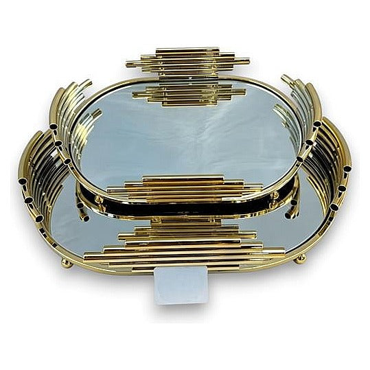 GY32406 - BANDEJA DECORATIVA DORADA (6/1)