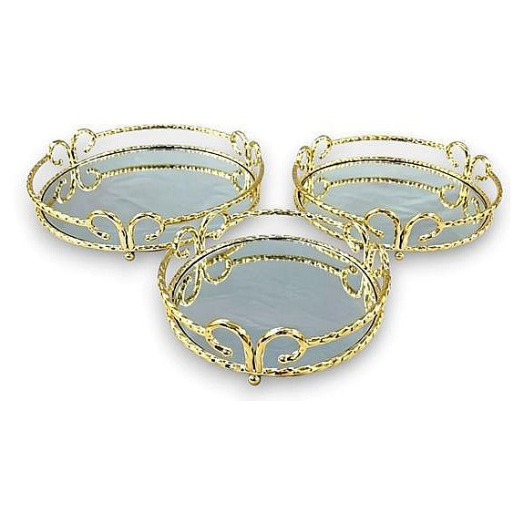 GY32411 - BANDEJAS DECORATIVAS DORADAS (4/1)