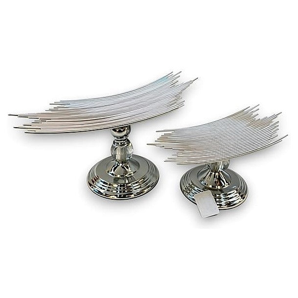GY32592 - CENTRO DE MESA DECORATIVO PLATEADO (12/1)