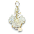 GY32575 - AZUCARERO DE CRISTAL CON SOPORTE DORADO (6/1)