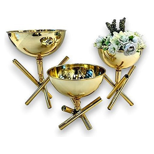 GY32595 - CENTROS DE MESA DORADOS (12/1)