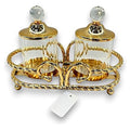 GY32413 - SET DE ENVASES CON SOPORTE DORADO (24/1)