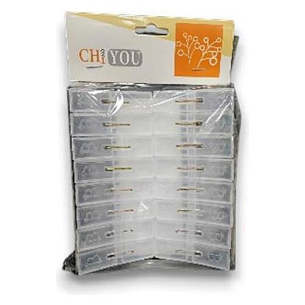 JJ53465 - SET DE GANCHOS DE ROPA TRANSPARENTES (144/1)