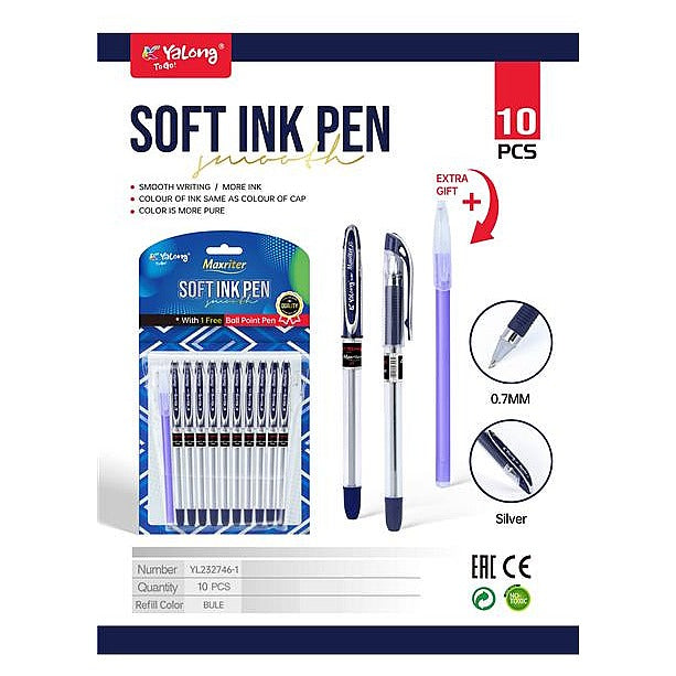 YL232746 蓝，红 - JUEGO DE BOLÍGRAFOS DE TINTA SUAVE 0.7MM (2000/1)