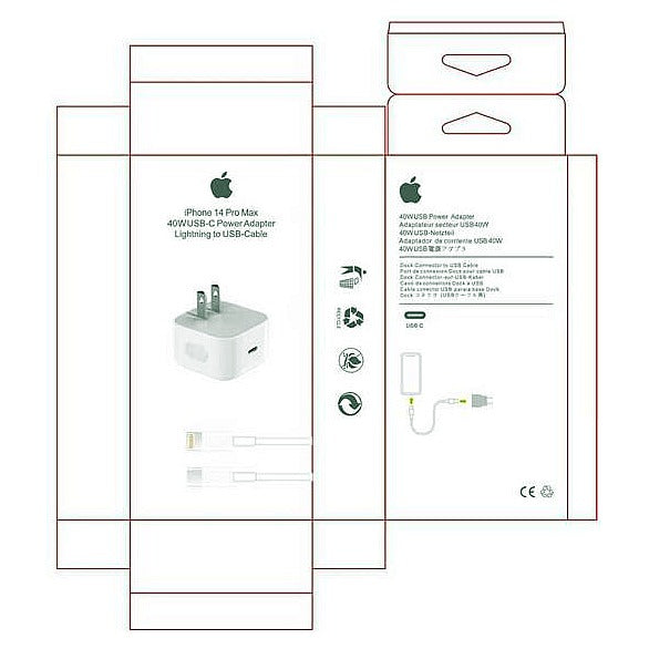 DQ43055 - CARGADOR USB-C 40W CON CABLE LIGHTNING (300/1)