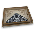 JJ53817 - SET DE BANDEJAS DECORATIVAS DE MADERA (12/1)