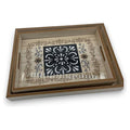 JJ53816 - JUEGO DE BANDEJAS DECORATIVAS DE MADERA (12/1)