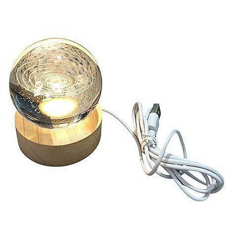 JJ53-200 - LÁMPARA LUNAR LED CON BASE DE MADERA (60/1)