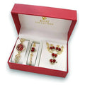 GY32819 - SET DE JOYERÍA CON CRISTALES ROJOS (60/1)