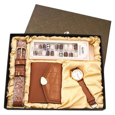 GY32835 - SET DE REGALO CON RELOJ Y ACCESORIOS MARRONES (60/1)