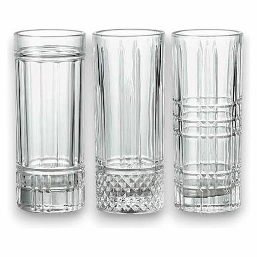 JJ54071 - SET DE VASOS DE VIDRIO TALLADO (12/1)