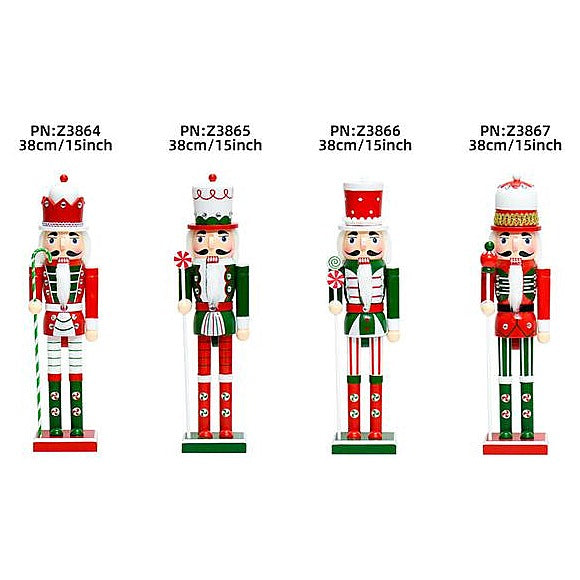 GY32402 - FIGURAS DE CASCANUECES NAVIDEÑAS 38 CM (12/1)