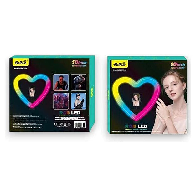 ZM73459 - ARO DE LUZ LED RGB CORAZÓN 26CM (30/1)