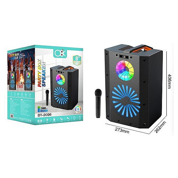 DQ44066 - BOCINA BLUETOOTH CON LUCES LED (8/1)