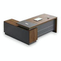 YC-OF-D8 - ESCRITORIO EN L MADERA Y METAL (1/1)