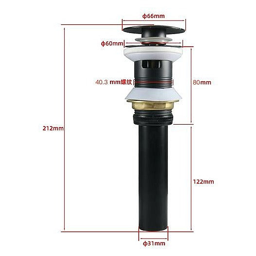 BA-MKB04 - VÁLVULA DE DESAGÜE POP-UP 212MM (50/1)