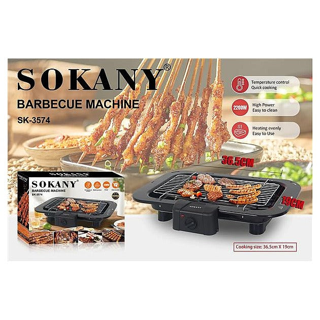 SK-3574 - PARRILLA ELÉCTRICA 2200W 36.5X19CM (6/1)