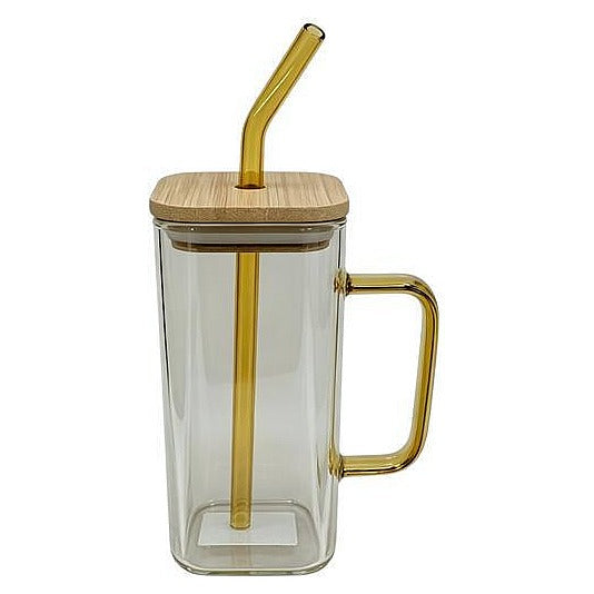 JJ53999 - VASO CON TAPA Y POPOTE DE VIDRIO (96/1)