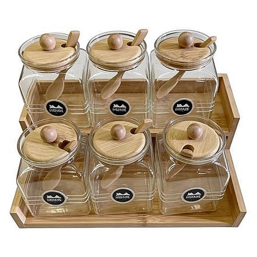 JJ54006 - SET DE FRASCOS PARA ESPECIAS CON CUCHARAS (12/1)