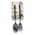 KT-ALK44 - JUEGO DE CUCHARA Y TENEDOR CON MANGO NEGRO (200/1)