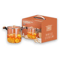 JJ53986 - OLLA DE VIDRIO 5.5L CON ASAS DE MADERA (12/1)