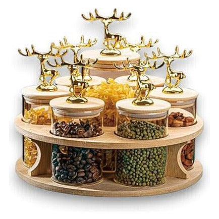 JJ53992 - SET DE FRASCOS CON TAPA DECORATIVA (8/1)
