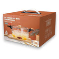 JJ53983 - OLLA DE VIDRIO 2.5L CON ASAS DE MADERA (16/1)