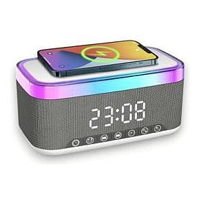 DQ44074 - BOCINA CON CARGADOR INALÁMBRICO LED (24/1)