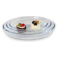 HG-KRG54 - SET DE PLATOS DE VIDRIO TRANSPARENTE (16/1)