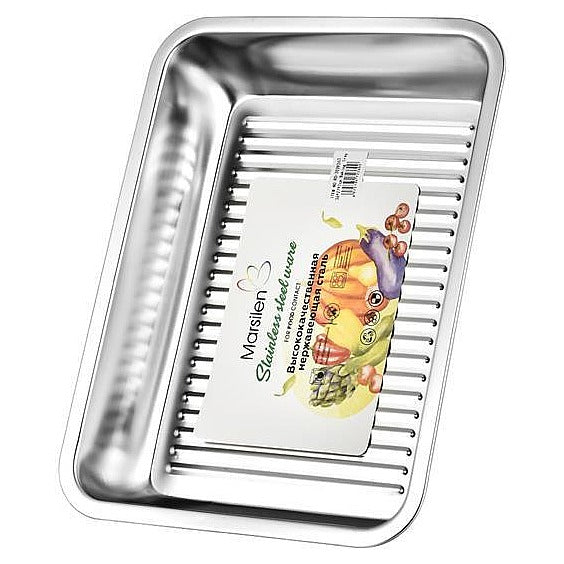 SS-P19 - BANDEJA DE ACERO INOXIDABLE 27*20*4.8CM (200/1)