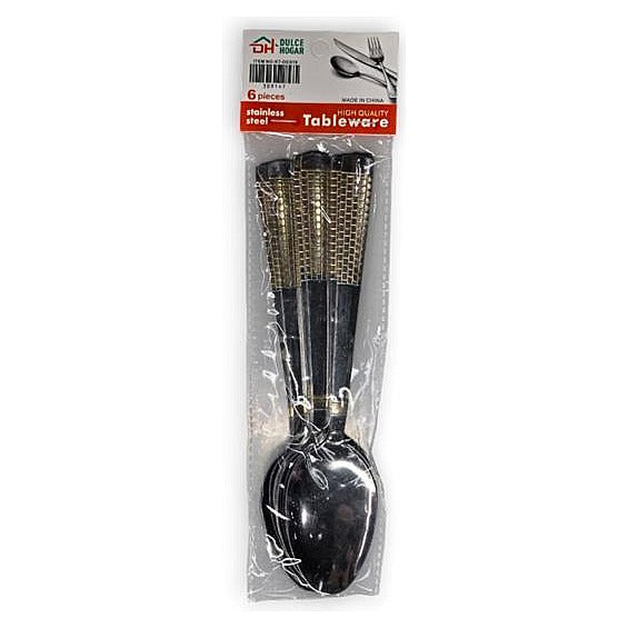 KT-OC019 - SET DE CUCHARAS DE ACERO INOXIDABLE 6 PIEZAS (100/1)