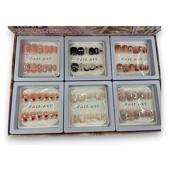 MJ14005 - SET DE UÑAS POSTIZAS DECORADAS (720/1)