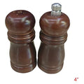 KT-SLA14 - SET DE SALERO Y PIMENTERO DE MADERA 4" (50/1)
