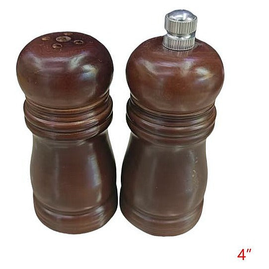 KT-SLA14 - SET DE SALERO Y PIMENTERO DE MADERA 4" (50/1)