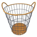 CH85-090 - CESTA DE METAL Y RATÁN CON ASAS (10/1)