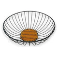 CH85-093 - CESTA DE ALAMBRE CON BASE DE MIMBRE (48/1)