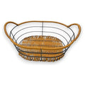 CH85-096 - CESTA OVALADA DE MIMBRE Y METAL (48/1)