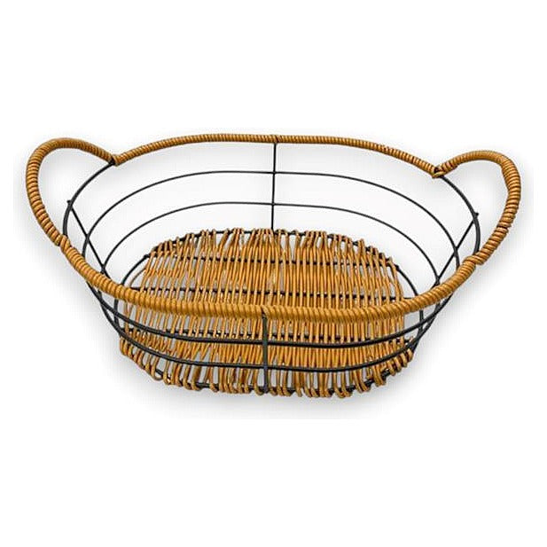 CH85-096 - CESTA OVALADA DE MIMBRE Y METAL (48/1)
